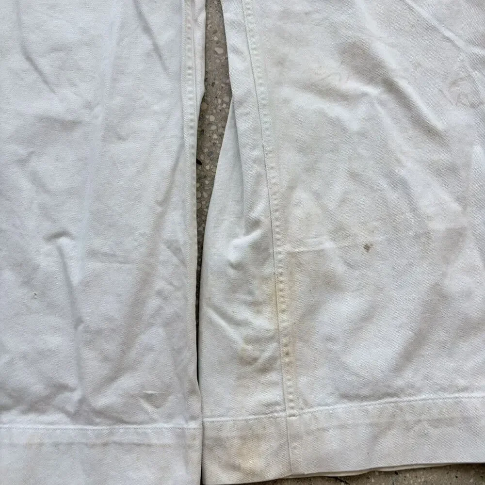 Vintage WW2 White US Navy Flared Bell Bottom Pants 30x31